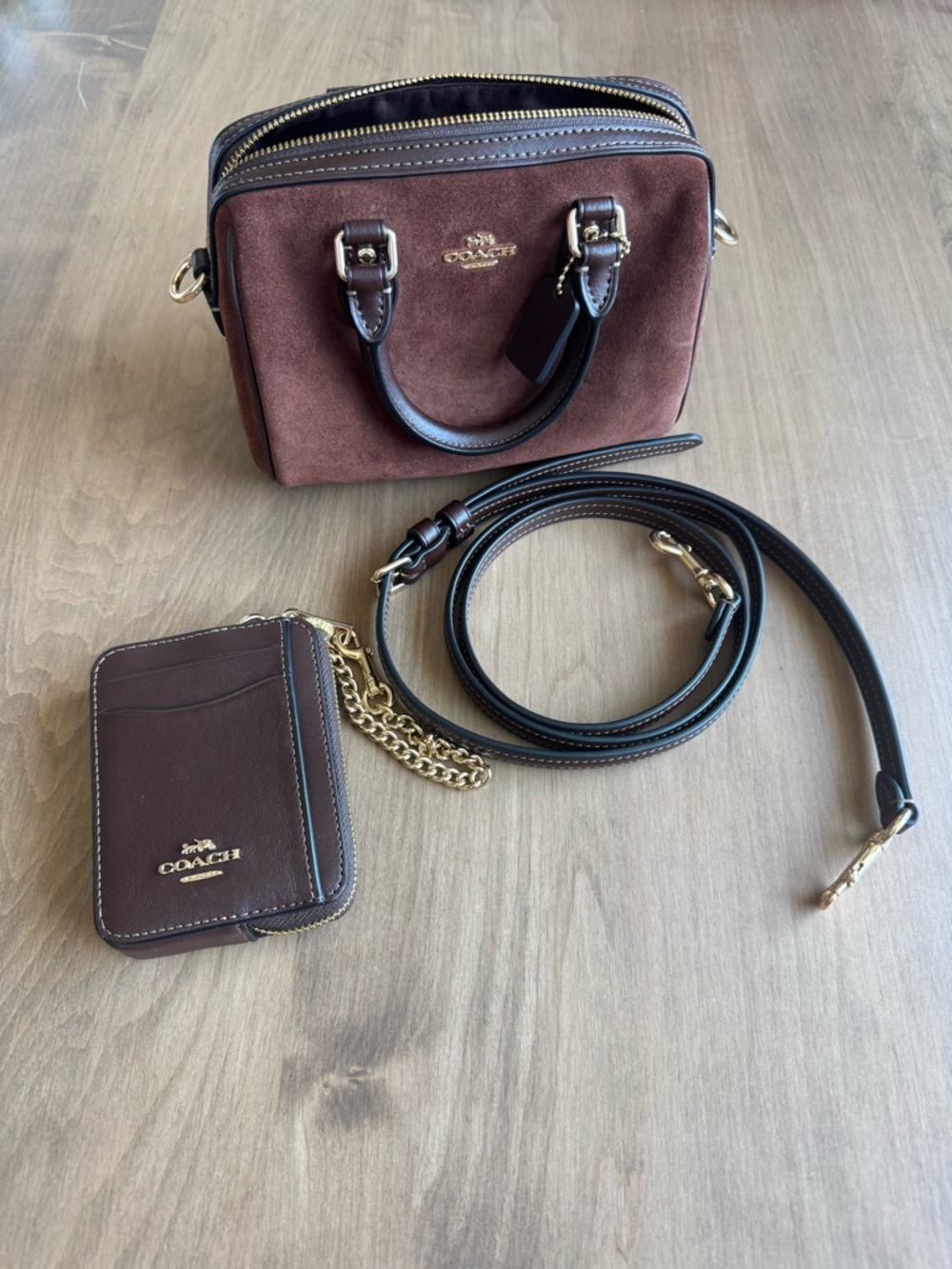 Coach Rowan Mini Suede Purse - Picture 2 of 3